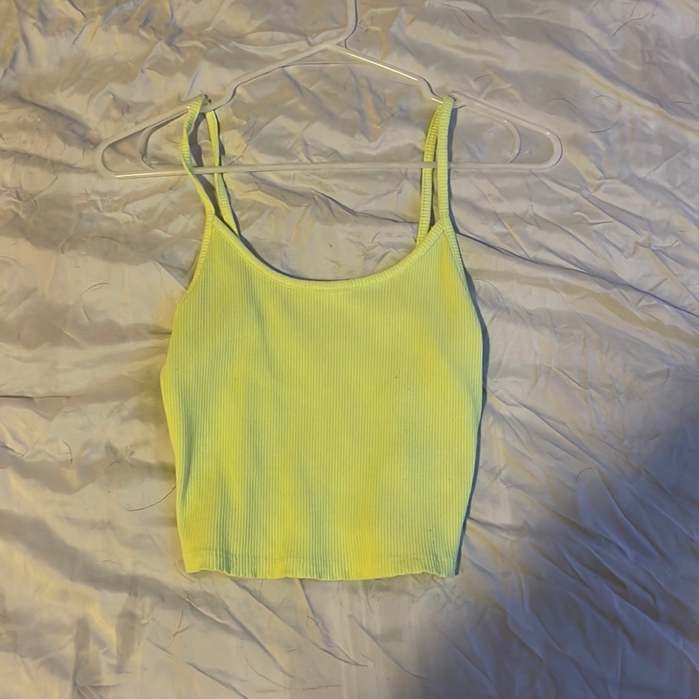 American Eagle neon crop top.